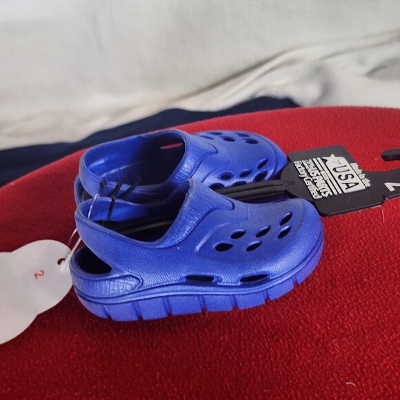 Wonder Nation Royal Blue Made in the USA Clog w/Non Marking Sole Infant Size 2 - Picture 8 of 16